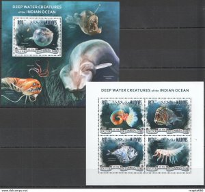 2014 Maldives Marine Life Deep Water Creatures Indian Ocean Kb+Bl ** Ml665