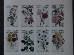 OMAN- BEAUTIFUL LOVELY WILD FLOWERS- IMPERF-MNH-SHEET-VERY FINE-EST $12