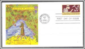 US #2023 St Francis Doris Gold FDC