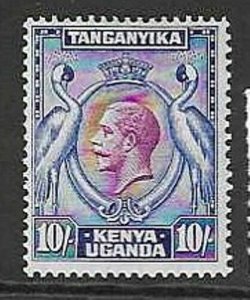 KENYA, UGANDA & TANGANYIKA SG122 1935 10/= PURPLE & BLUE MTD MINT