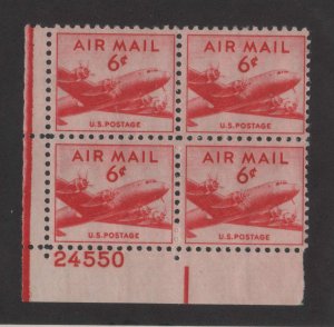 C39 6c DC-4 24550 LL Plate Block