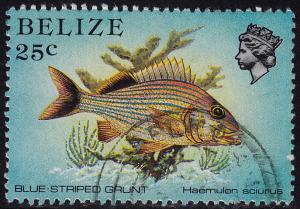 Belize - 1984 - Scott #707 - used - Fish Blue-striped Grunt