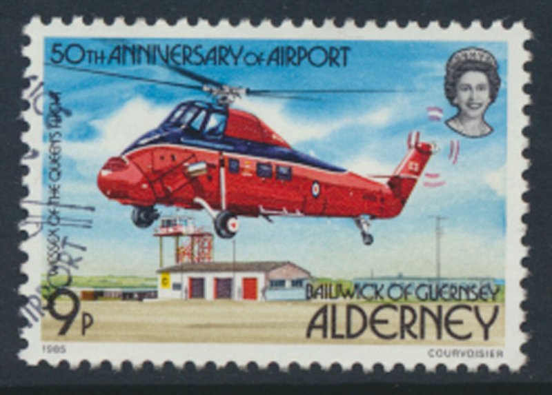 Alderney  SG A18  SC#  18  Aircraft Airport Used First Day Cancel - as per scan
