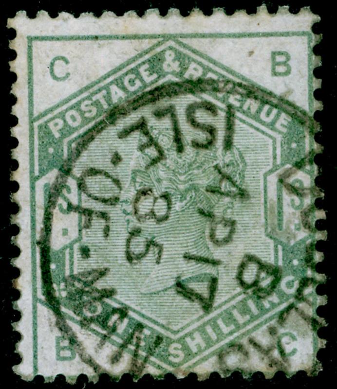 SG196, 1s dull green, FINE used, CDS. Cat £300. ISLE OF MAN. BC