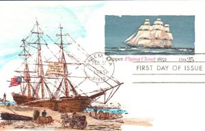 #UX107 Clipper Flying Cloud Weddle FDC