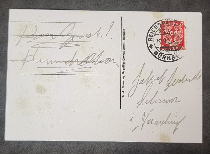 Nazi Germany Third Reich NSDAP Propaganda Postcard Adolf Hitler Hindenburg WWII