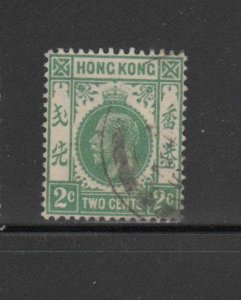 HONG KONG #130  1921  2c  KING GEORGE V    USED F-VF  c