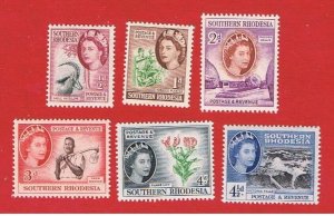 Southern Rhodesia #81-86  MVFLH OG   Elizabeth ll  Free S/H