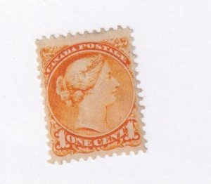 CANADA # 35a VF-MLH 1 cents QUEEN VICTORIA NICE