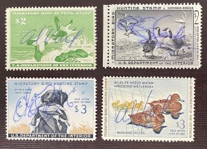 US Stamps-SC# RW24 - RW27 - Duck Stamps - Used- CV $50.00