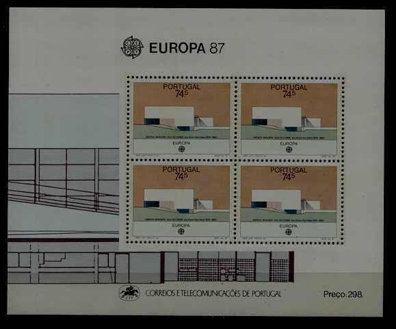 Portugal 1702a MNH s/s Europa CEPT-87/Architecture SCV1