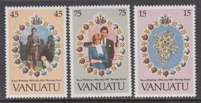 Vanuatu 308-310 Royal Wedding MNH VF