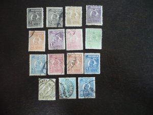 Stamps - Romania - Scott#261--282 - Used Part Set of 15 Stamps