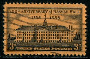 1083 US 3c Nassau Hall, used cv $.20