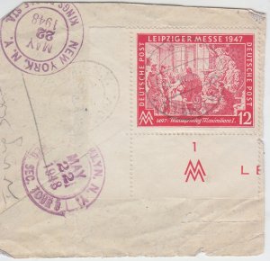 GERMANY Alliiert Gemeinschaft [1947] MiNr 0965 ( BStk ) [02] nach New York