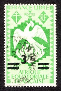 1945, French Equatorial Africa 3F, Used, Sc 163