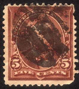 1895, US 5c, Grant, Used, Sc 270