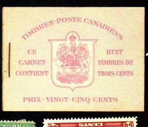 CANADA #252A (2) MINT IN BOOKLET FVF NH Cat $10