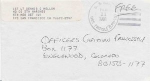 United States  Desert Storm Soldier's Free Mail 1991 U.S. Navy, USS Tripoli (...