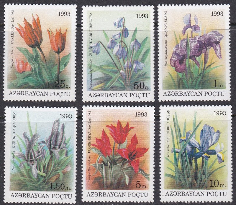 Azerbaijan Sc # 379-384 MNH