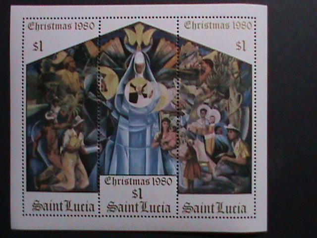 ST. LUCIA 1980-SC#537a -CHRISTMAS SHEET 1980 MNH-S/S-VF WE SHIP TO WORLD WIDE