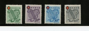 Germany-Baden #5NB1-5NB4 (G125) Comp 1949 Arms of Baden, MNH, VF, CV$75.00