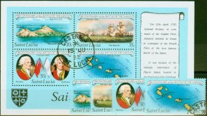 St Lucia 1982 Battle of the Saints Set of 5 SG616-MS620 V.F.U