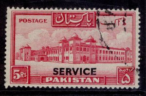 PAKISTAN GVI SG O25, 5r carmine, FINE USED. Cat £30.