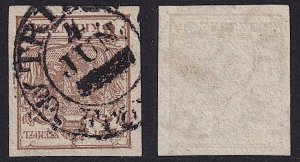 Austria - 1850 - Scott #4 - used - Type I - TRIEST Franco pmk Italy