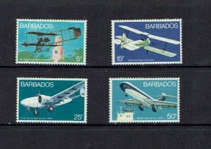 Barbados: 1973  Aviation,  MNH set