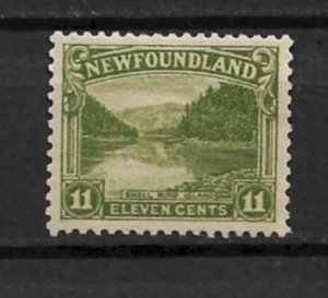 1923 Newfoundland Sc140 11¢ Shell Bird Island MH