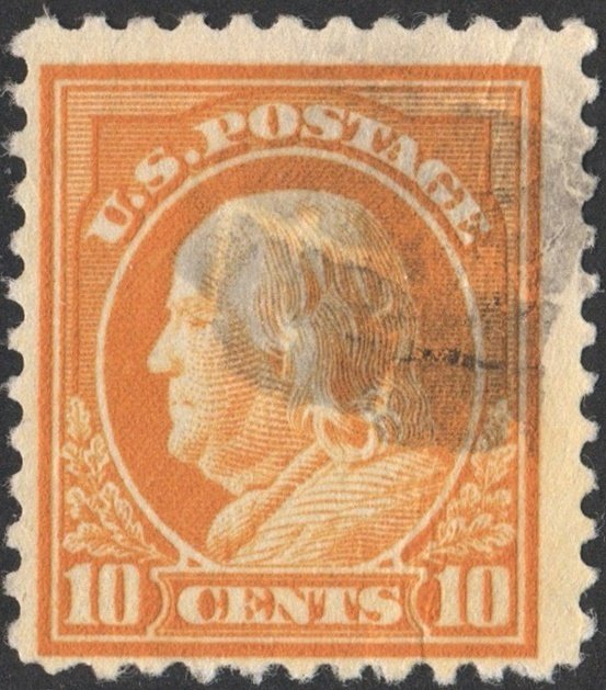 SC#510 10¢ Franklin Single (1917) Used