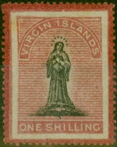 Virgin Islands 1867 1s Black & Rose-Carmine SG20 Greyish Paper Fine Unused