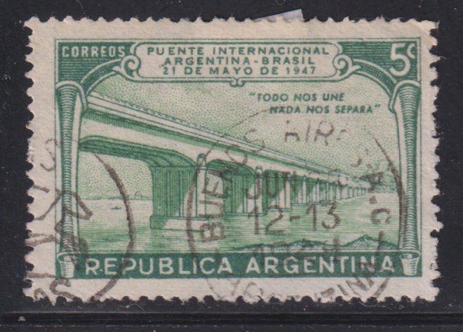 Argentina 560 International Bridge Connecting Argentina and Brazil 1947