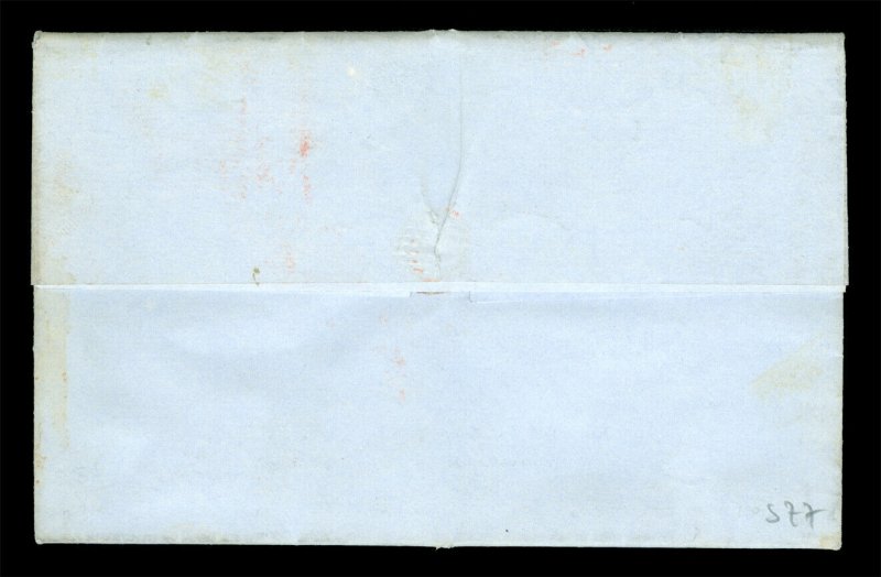 US 1847 Franklin  5c  dark brown  #1a  on small neat New York JAN. 11th cover