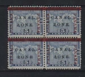 Canal Zone #12b #12 Mint Rare Block