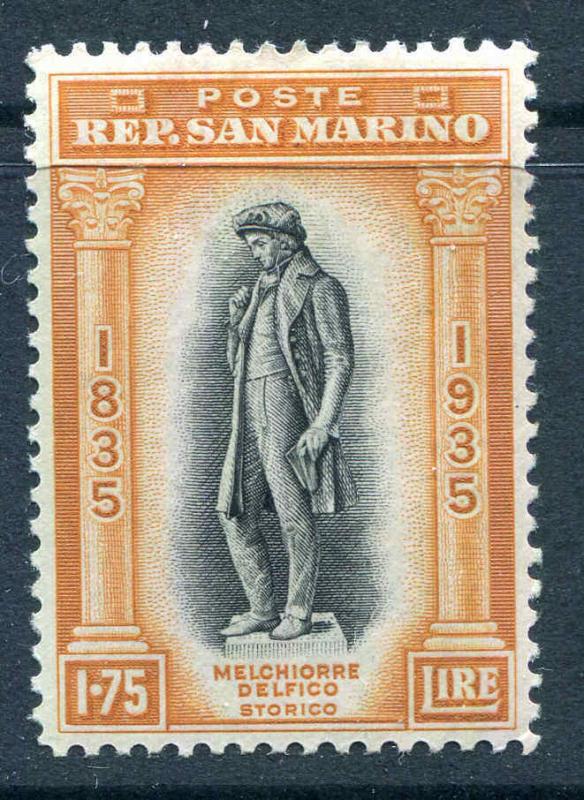 SAN MARINO #180 1.75l Statue of Delfico LH VF Scott $100