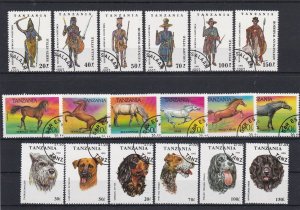 Tanzania Tribes Horses Dogs Stamps Ref 23983