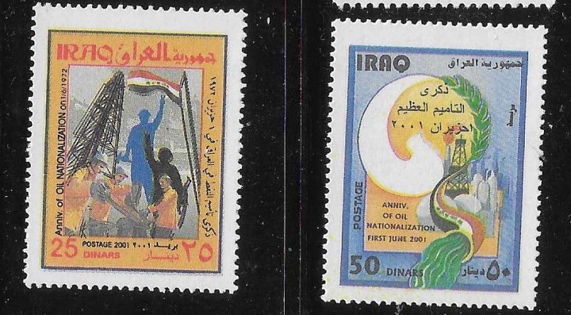 Iraq 2001 Nationalization of Oil Industries Sc 1624-1625 MNH A74