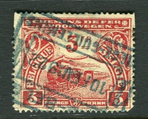  BELGIUM; 1920 early Railway Parcel Stamp fine used 3Fr. value