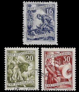 Yugoslavia 1951 Sc 313, 314, 314A U VF