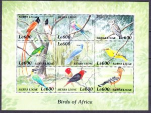 2000 Sierra Leone 3336-3344KL Birds 8,50 €