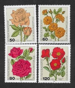 SE)1982 GERMANY, FROM THE FLORA SERIES, ROSES, TEA ROSE, FLORIBUNDA, BOURBON RO