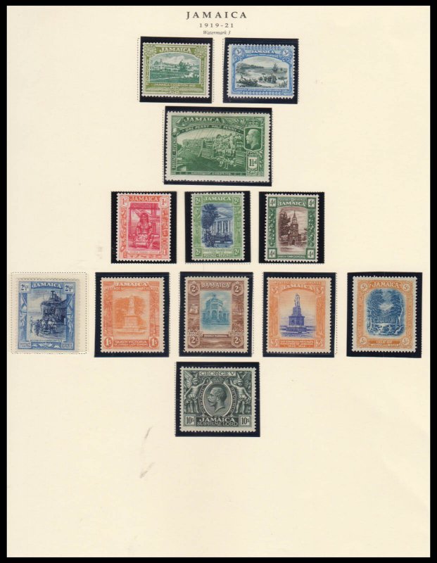 JAMAICA - 1919-52 SELECTED STAMPS - 58V - MINT LH