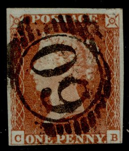 GB QV SG8, 1d red-brown PLATE 79, USED. Cat £35. CB 