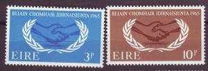 J14451 JLstamps 1965 ireland set mh #202-3 icy emblem