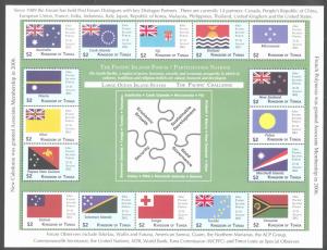 TONGA  Scott 1190-1191 Flag stamp sheets 2012 Forum CV$70