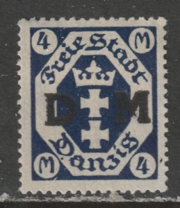 1921 Danzig - Sc O23 - MH VF - 1 single - Overprinted