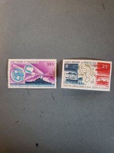 Stamps St Pierre & Miquelon Scott #C35-6 hinged