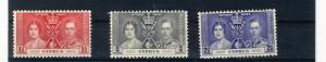 CYPRUS 1937 CORONATION #140-142 MNH